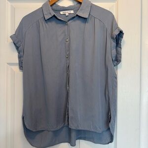 Rose & Olive Slate Blue Button Down Shirt